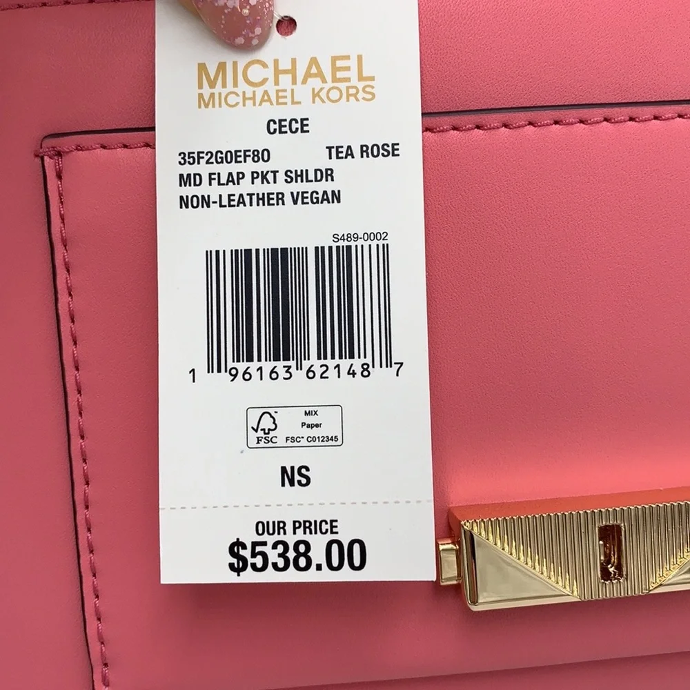 MICHAEL KORS
Cece Medium Flap Faux Leather PKT
Shoulder Satchel Crossbody Bag - Picture 16 of 16